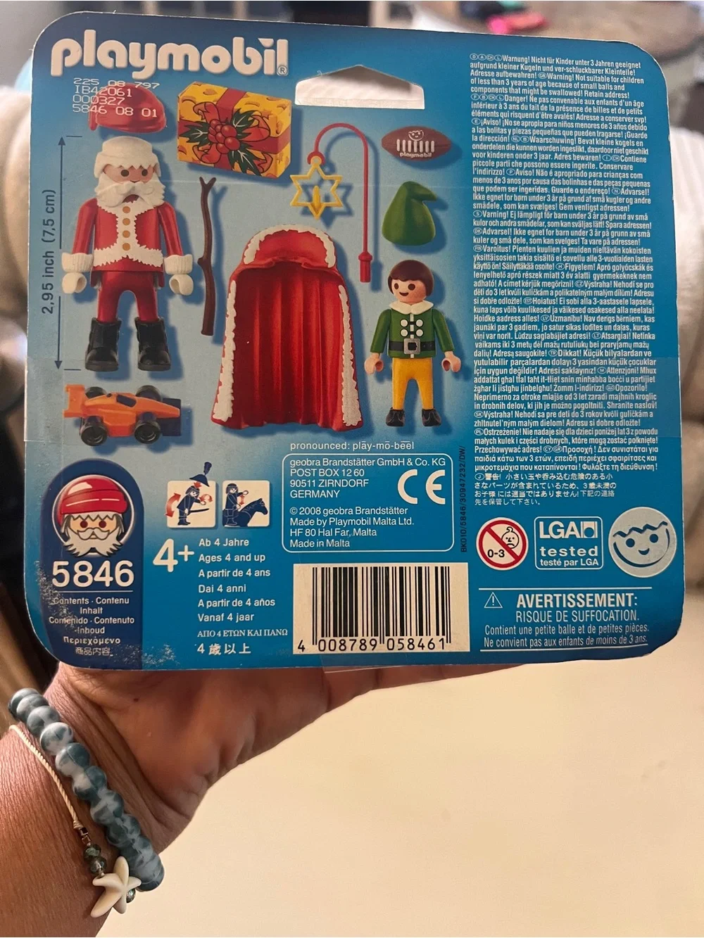 Playmobil Christmas Holiday Sets Lot 5846 & 5845 Santa Elf Snowman stocking gift